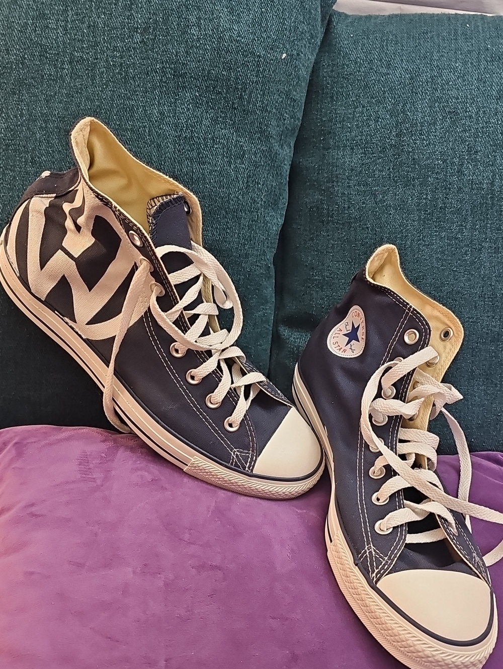 Custom Converse Chuck Taylor's, VW Volkswagen Logo, Navy Brand New, Mens 10.5